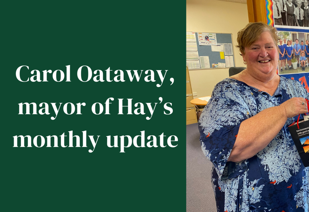 Carol Oataway, Mayor's monthly update