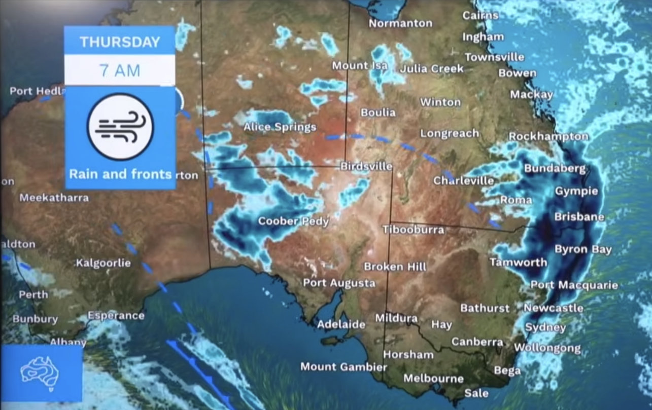 Widespread rain and potential thunderstorms over next few days