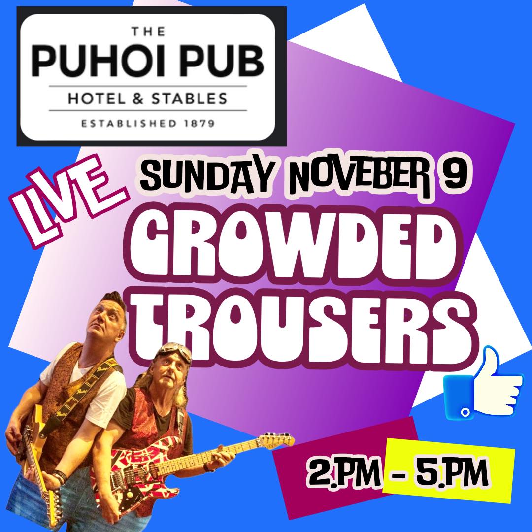 Crowded Trousers Live at The Puhoi Pub & Stables This Sunday!