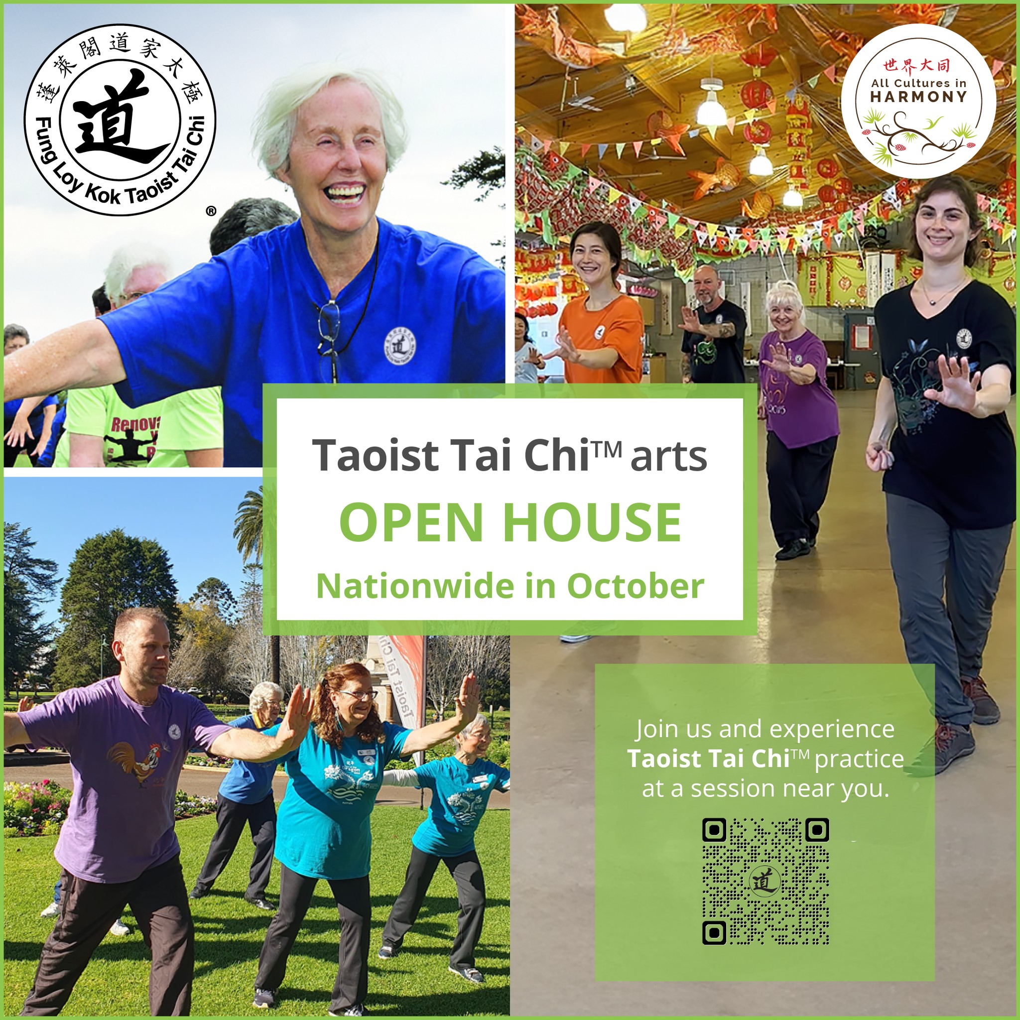 Taoist Tai Chi Every Tuesday, Wednesday & Saturday - Have a Go This October