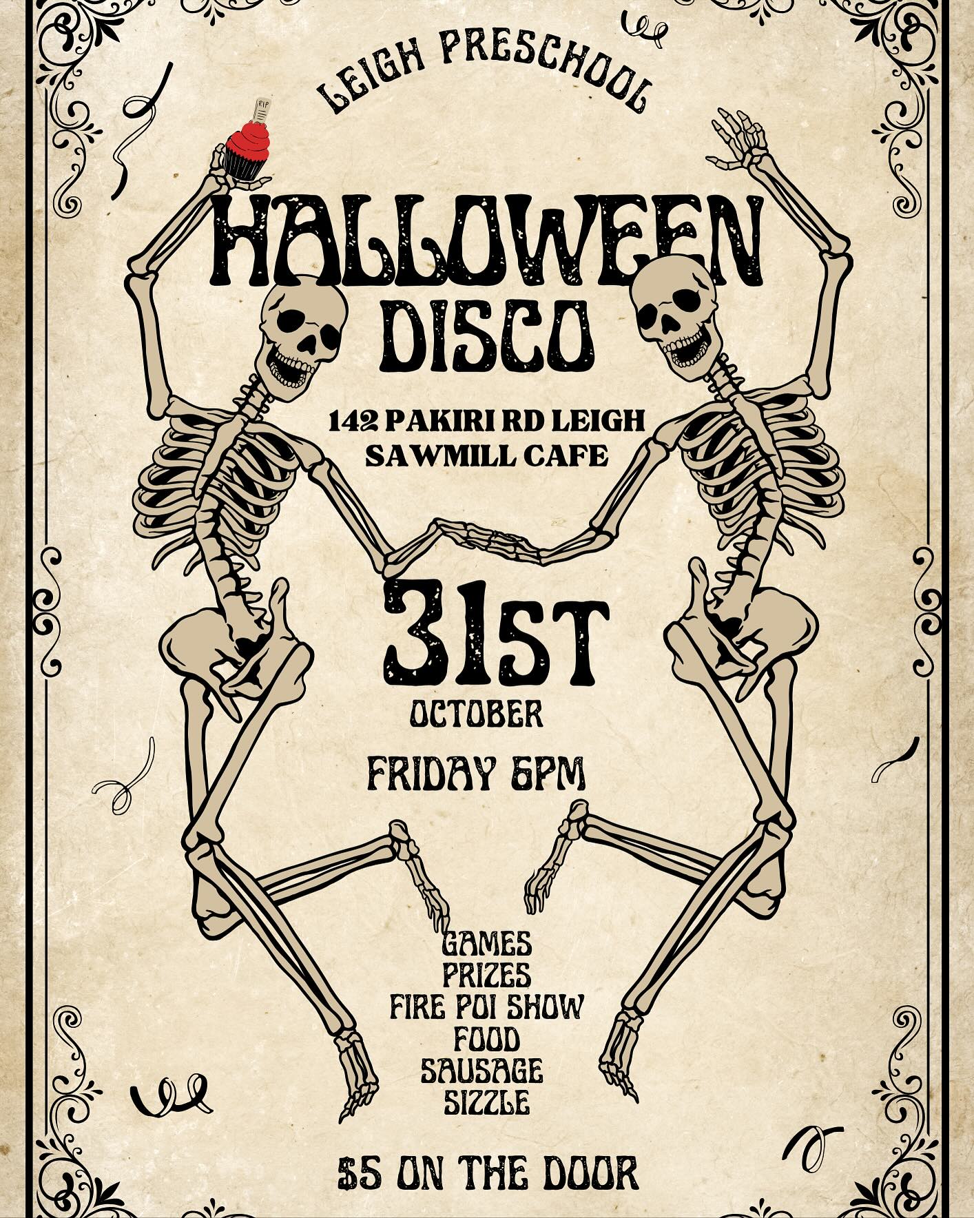 Leigh Preschool Halloween Disco Tonight @ the Leigh Sawmill Cafe