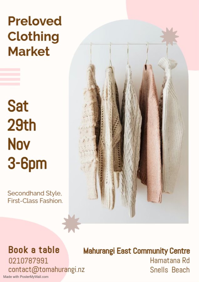 Pre-Loved Clothing Sale This Saturday!