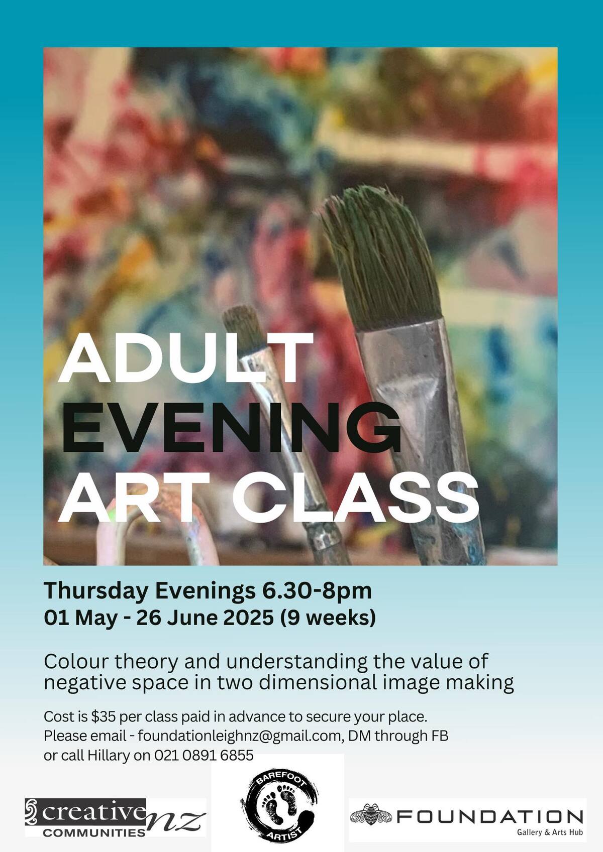 Foundation Gallery & Arts Hub - Adult Evening Art Class - Term 2 