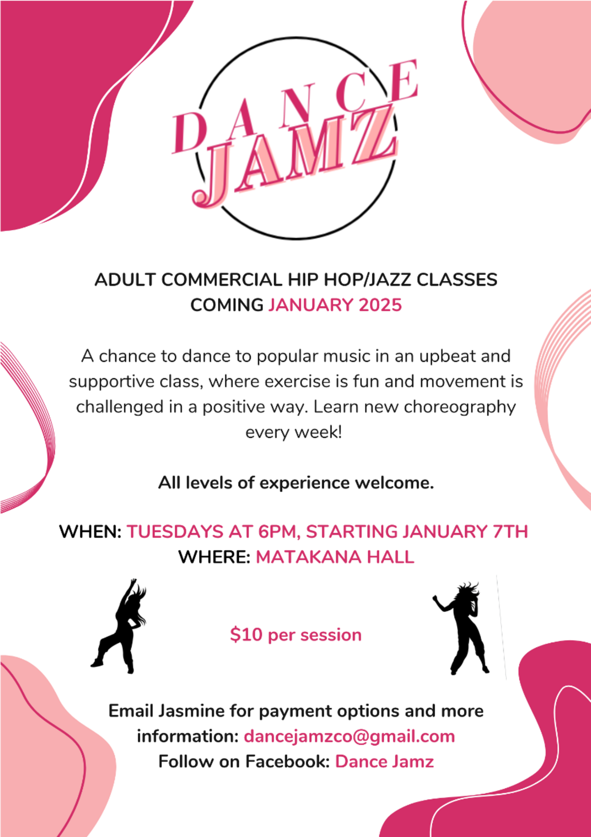 Adult Commercial Hip Hop/ Jazz Classes Starting In January