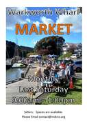 Warkworth Wharf Market - Last Saturday of Every Month