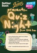 The Bunker Presents - Weekly Quiz Night Every Wednesday