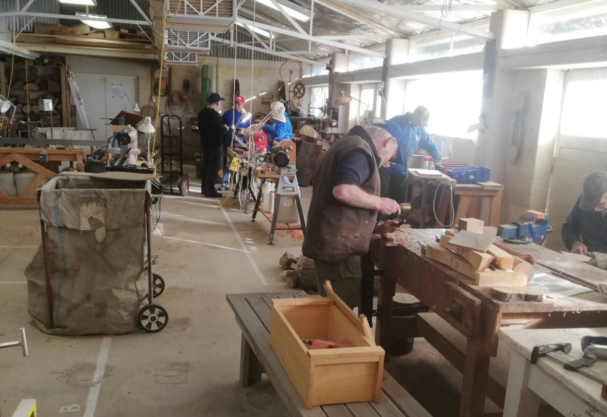 Waitaki Woodturners and Woodcarvers on weekly Tuesday 