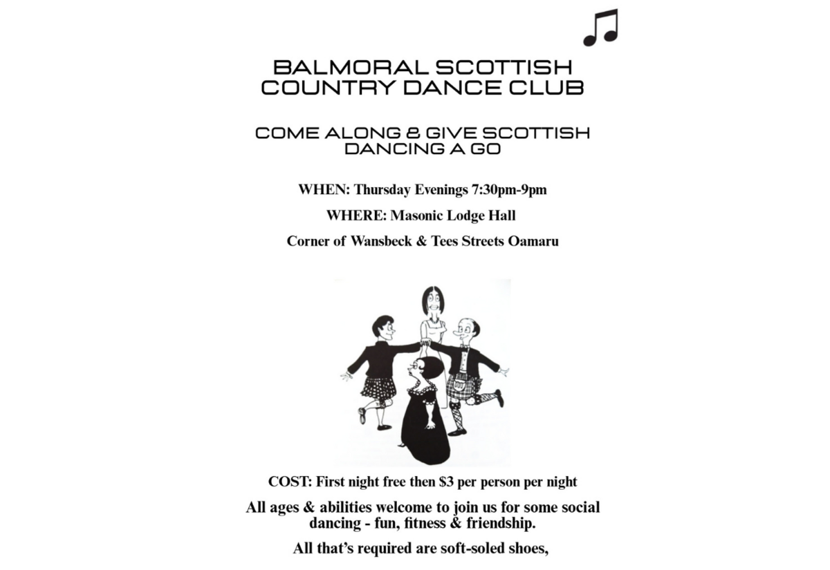 Balmoral Scottish Country Dance Club -weekly on Thursday