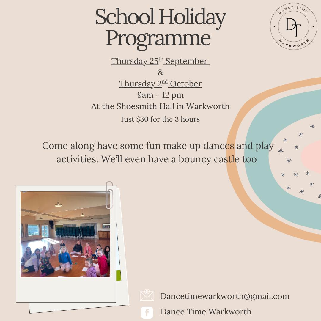 Dance Time Warkworth - School Holiday Programme - 2 Mornings