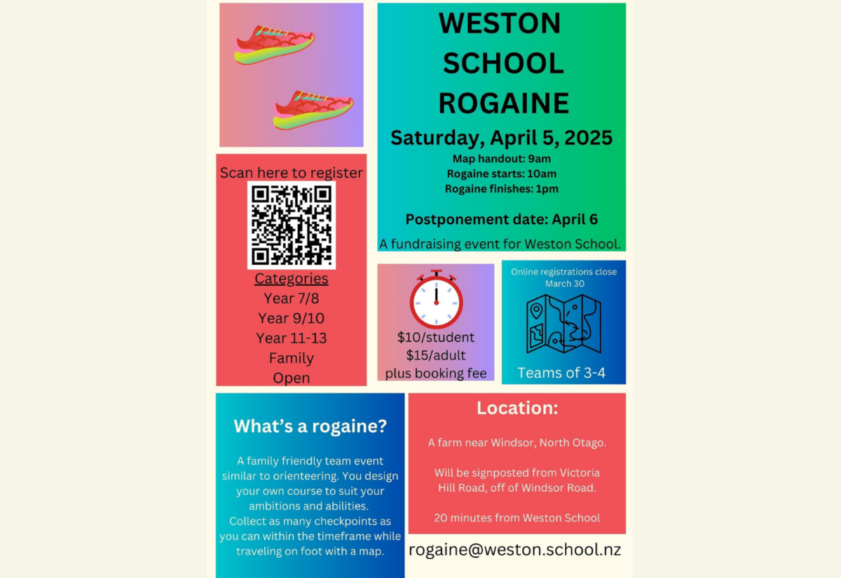 Weston School Rogaine on Saturday Apr 5th