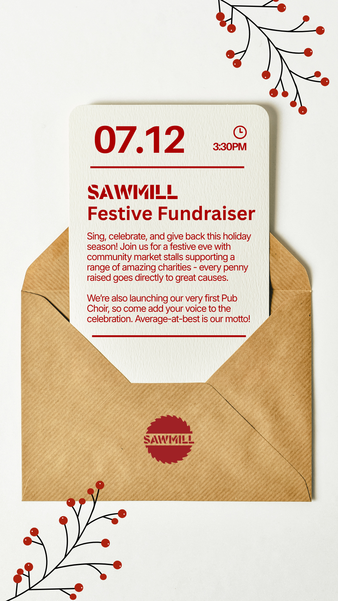 Christmas Cheer at the Sawmill Brewery & Smoko Room