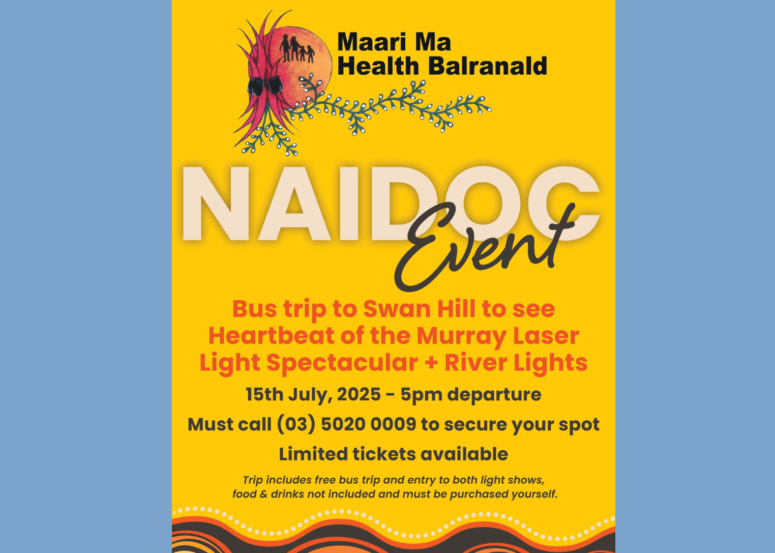 NAIDOC Event: Free Bus Trip to Swan Hill Light Shows