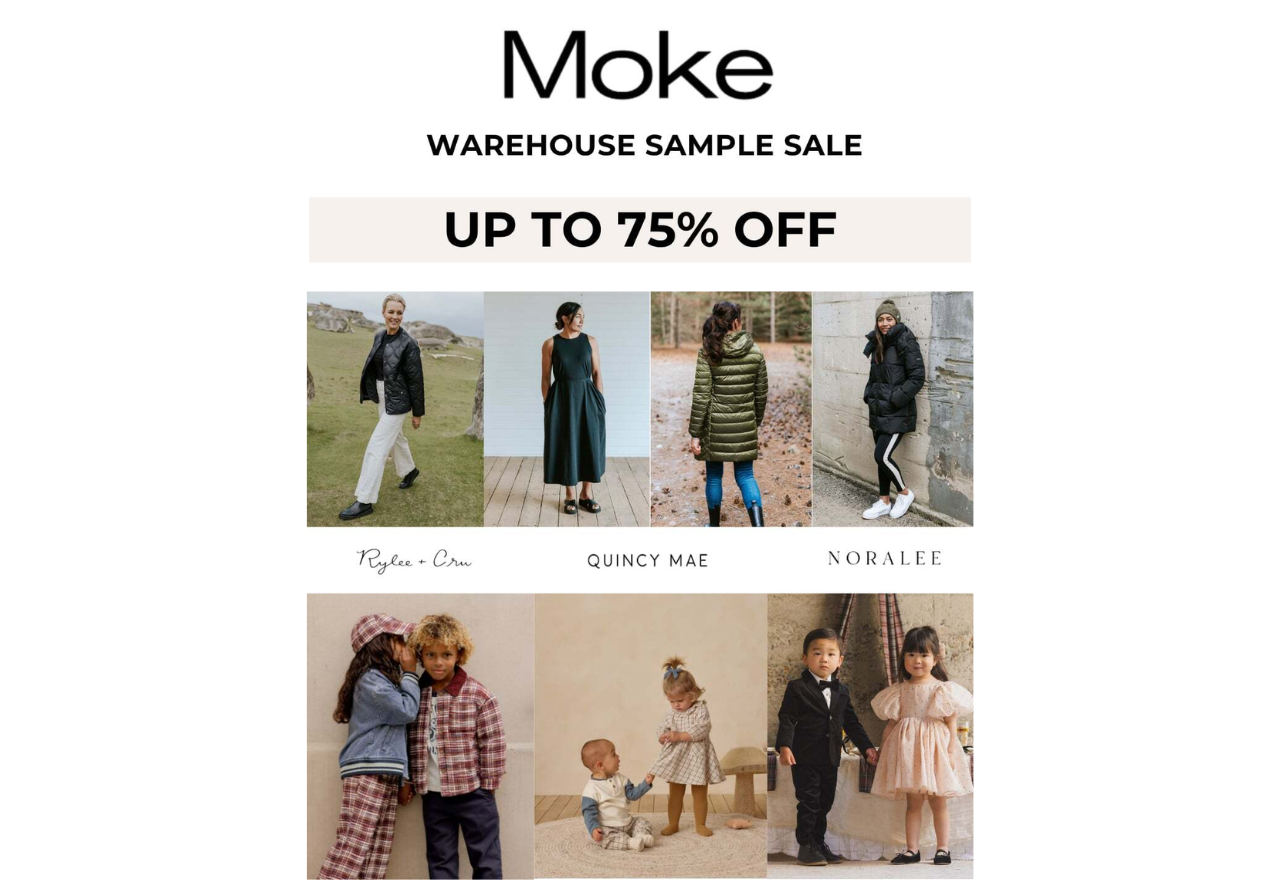 Moke Warehouse Sample Sale