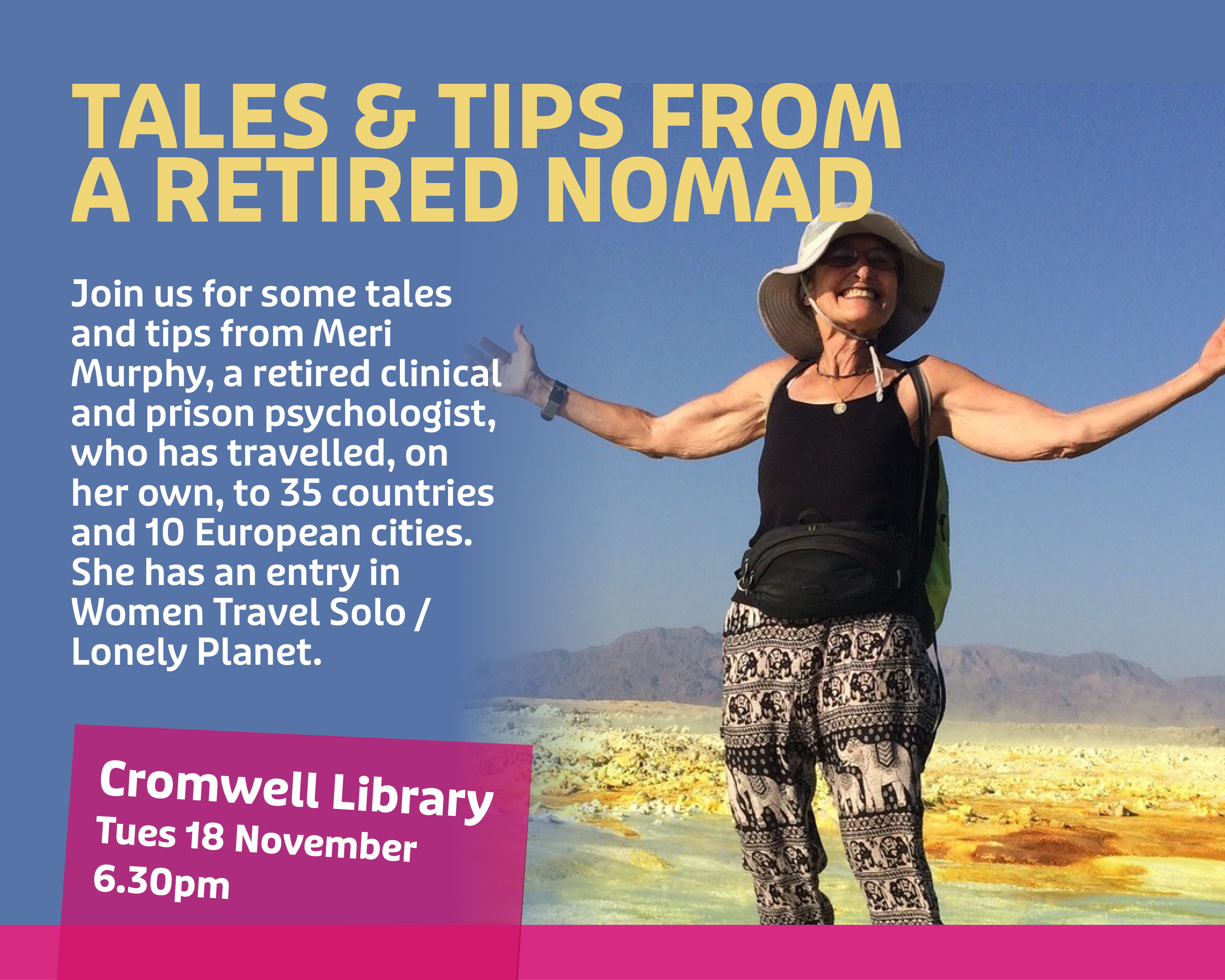 CODC Libraries presents: Tales and Tips from a Retired Nomad