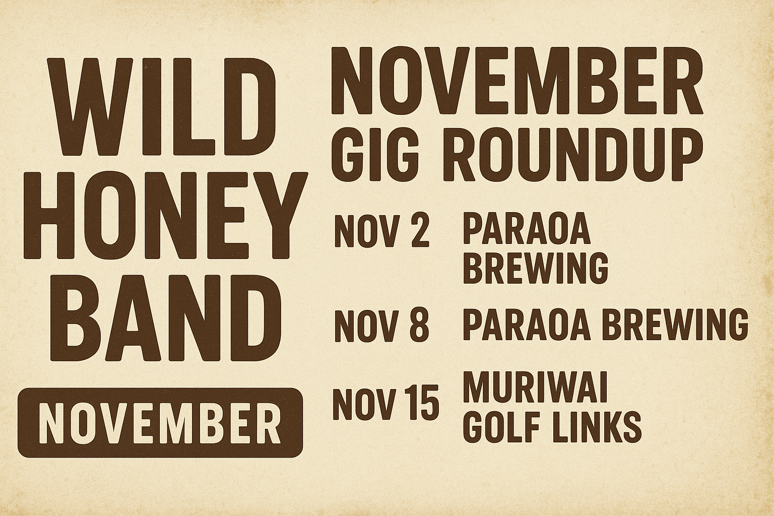 Wild Honey Band Sunday