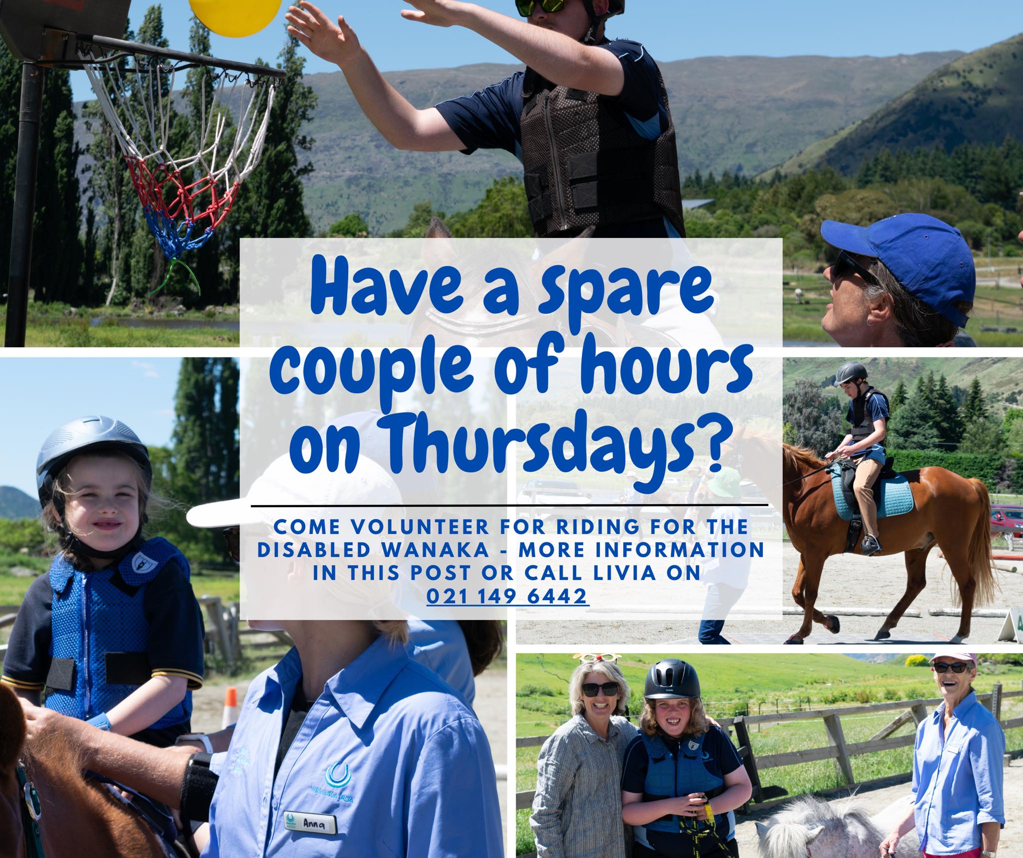 Riding for Disabled Volunteers needed