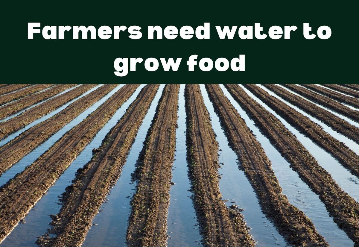 MRSG “Farmers need water to grow food”