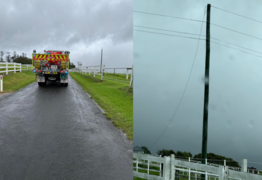 Angry storm blocks Saddleback Mountain Road
