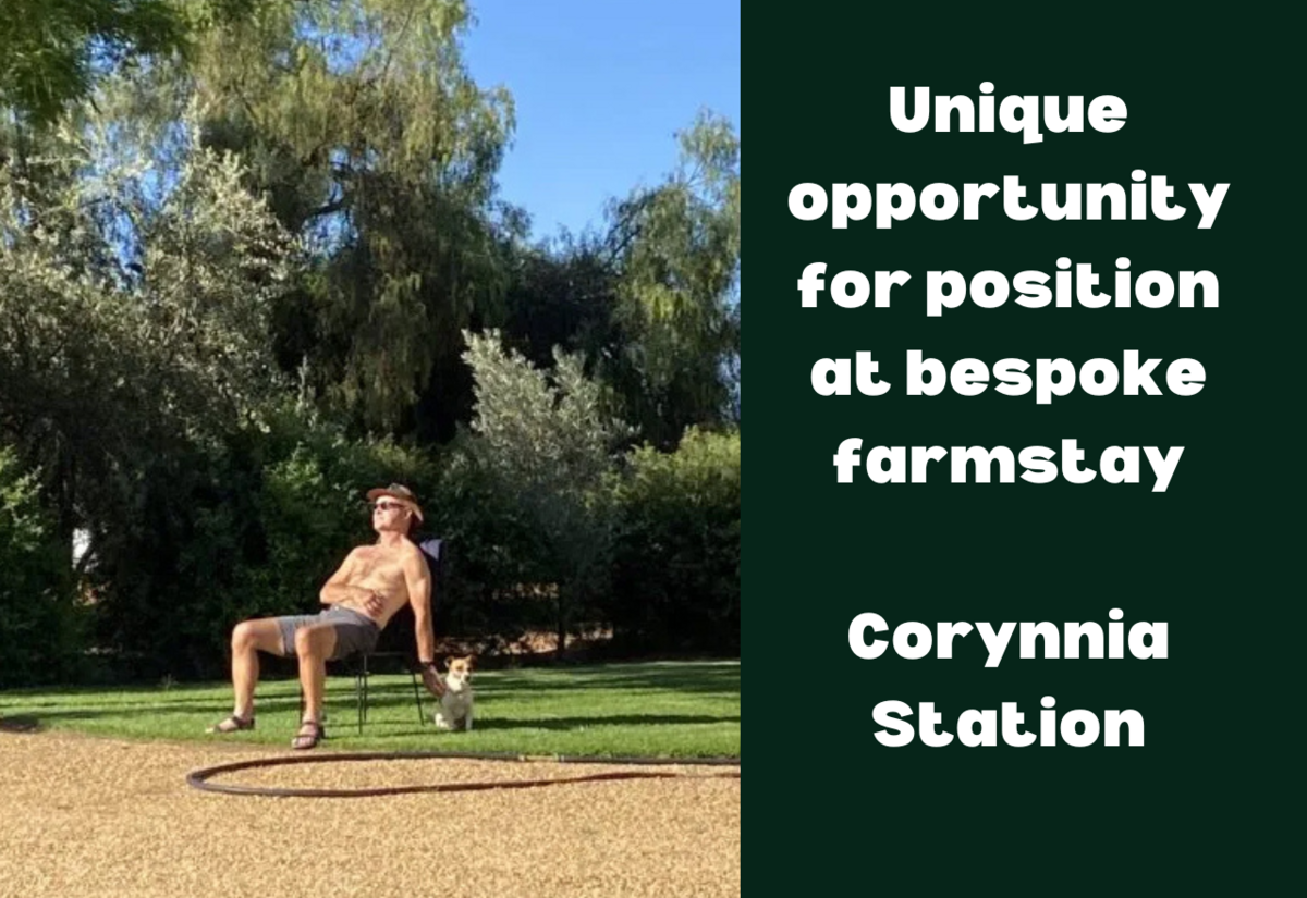 Grey nomads wanted at Corynnia Station