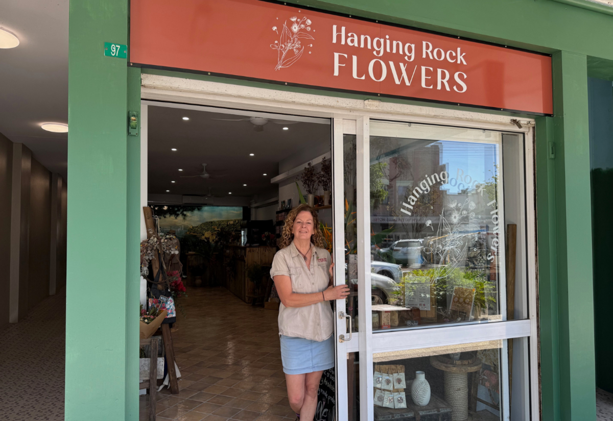 Hanging Rock Flowers is blooming in Keen Street