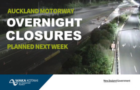 Auckland Overnight Motorway Closures  26 - 31 Jan