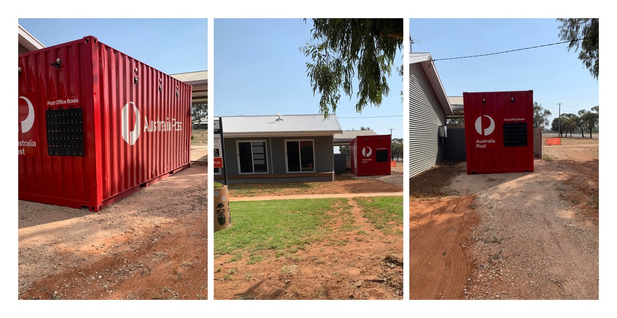 Australia Post container arrives at Ivanhoe for customers