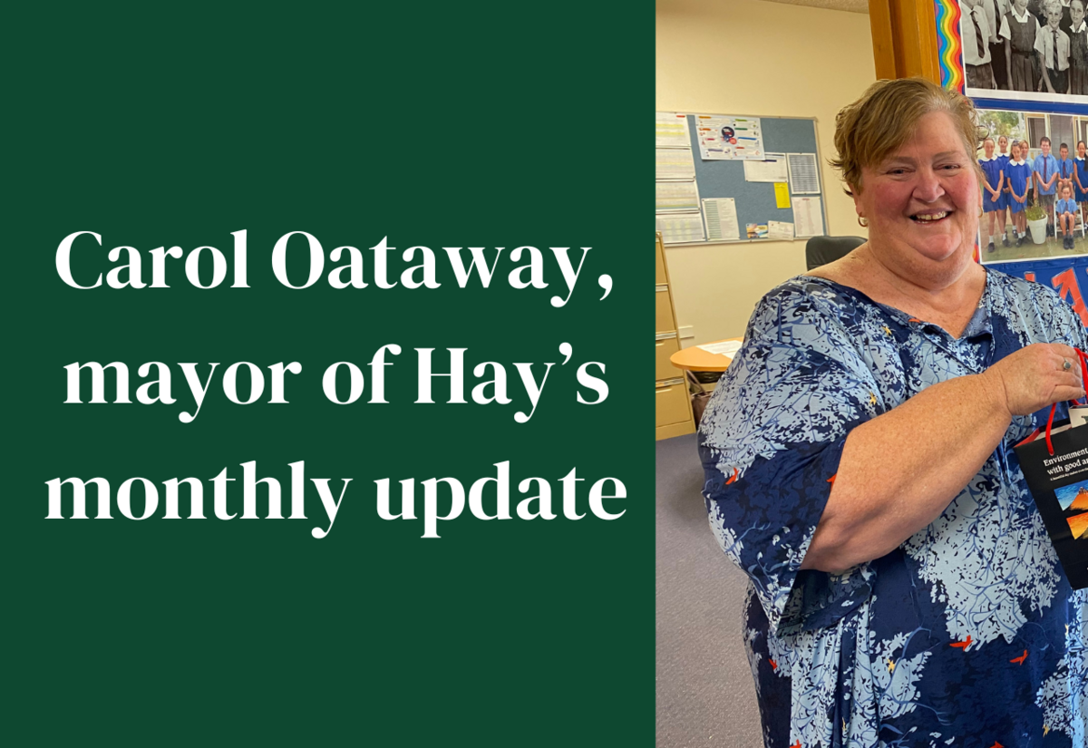 Carol Oataway, mayor of Hay's January update 