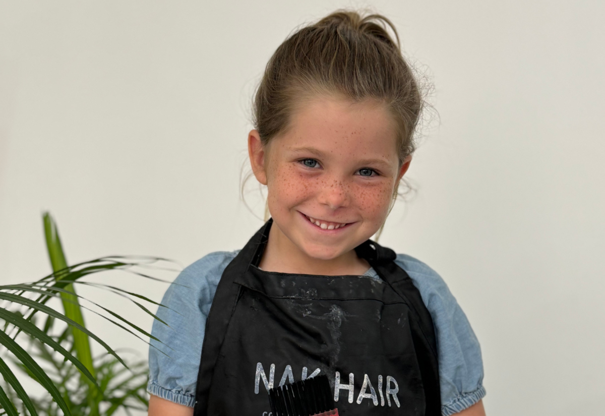 River is ready for her first day of school