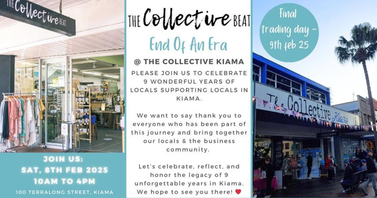 Final days to shop at The Collective Beat Kiama