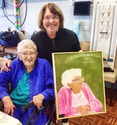 Colleen Behl's stunning oil portrait of Kiama tennis legend Norma Stead wins the Kia-Bald competition at the Kiama Show.