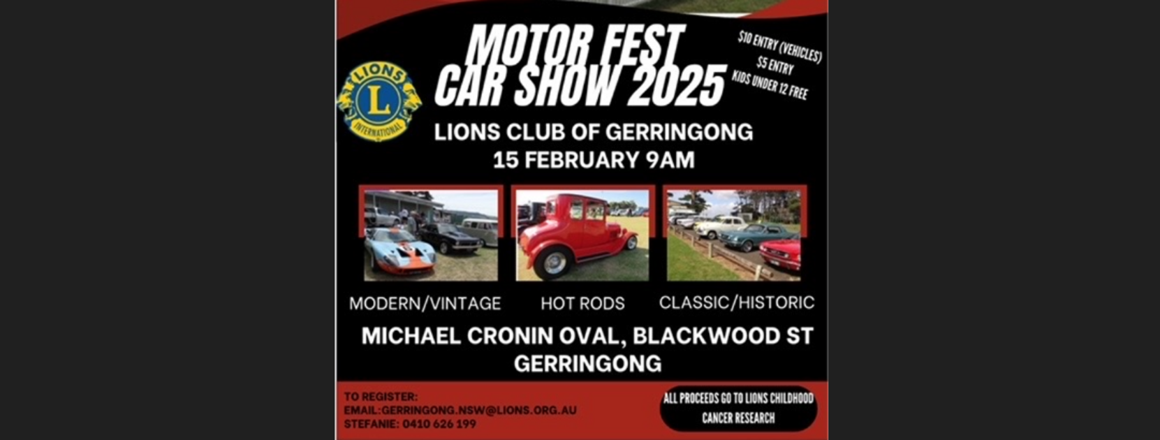 Gerringong Lions Car Show & Motor Fest returns with over 300 cars