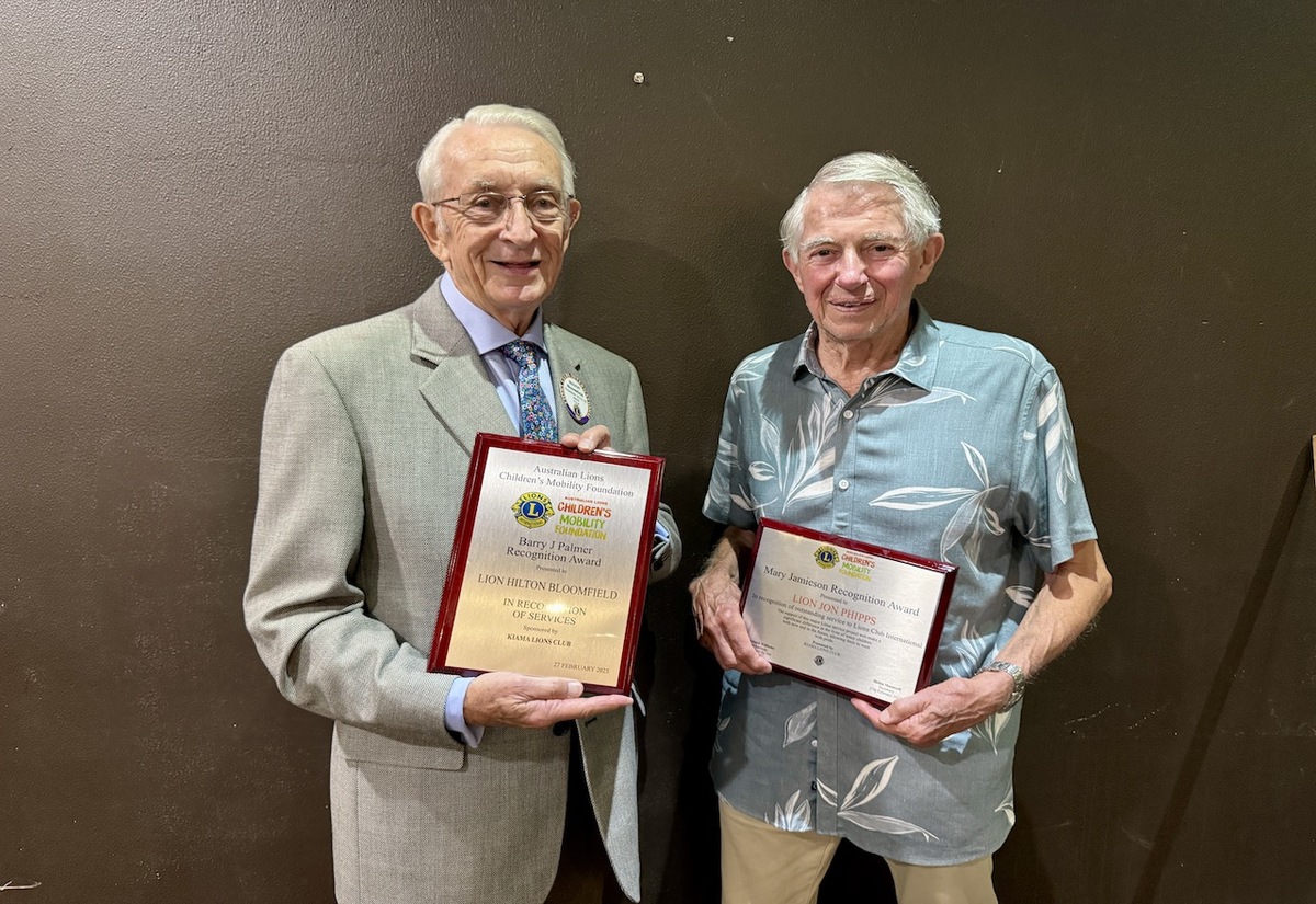 Honouring Hilton Bloomfield and Jon Phipps' community impact.