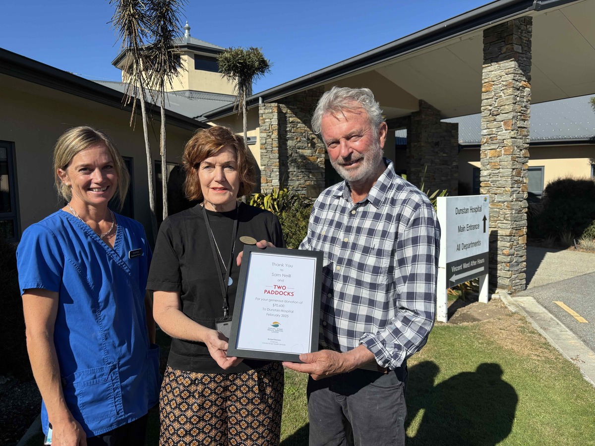 Sir Sam Neill makes significant donation to Dunstan Hospital