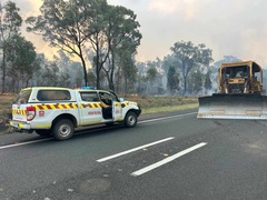 Newell Highway open for travel after bushfire contained