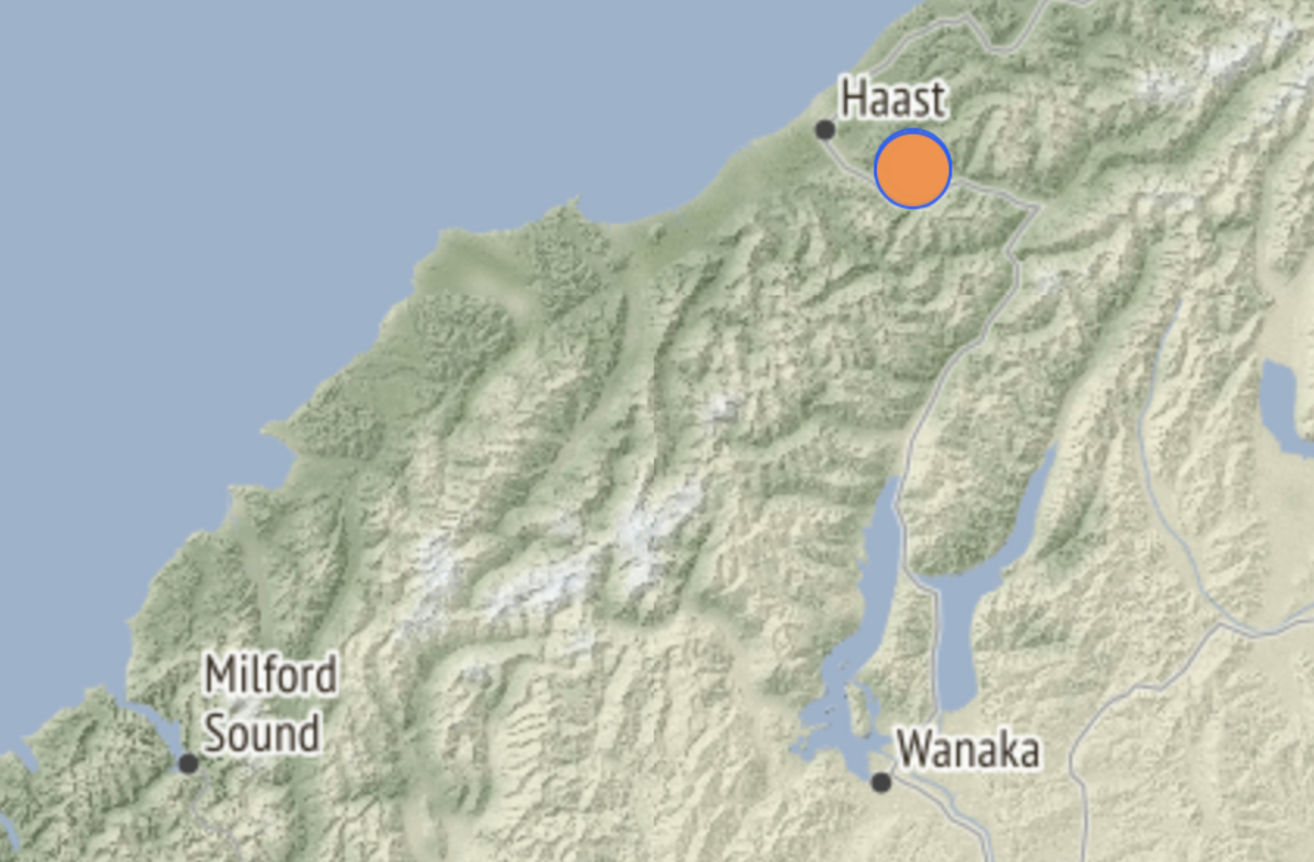 Three earthquakes shake Haast this morning
