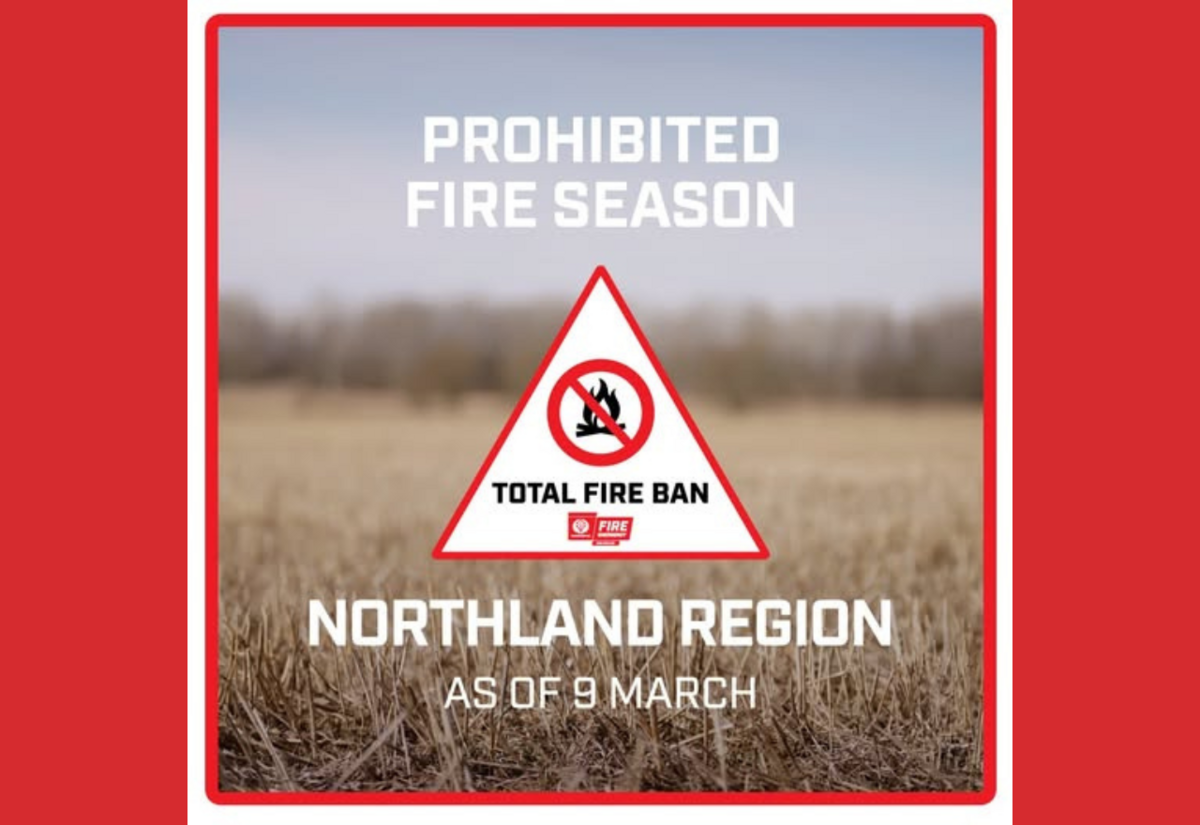 Total fire ban for Northland region
