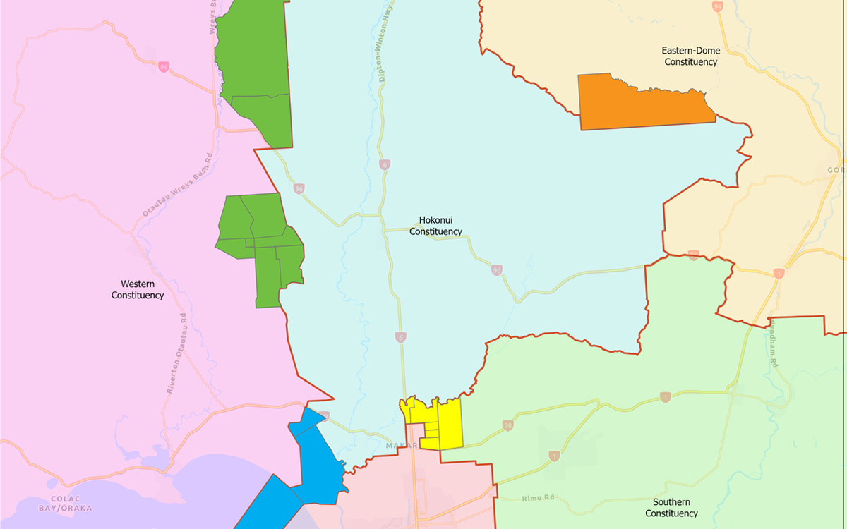 Environment Southland constituency boundary changes