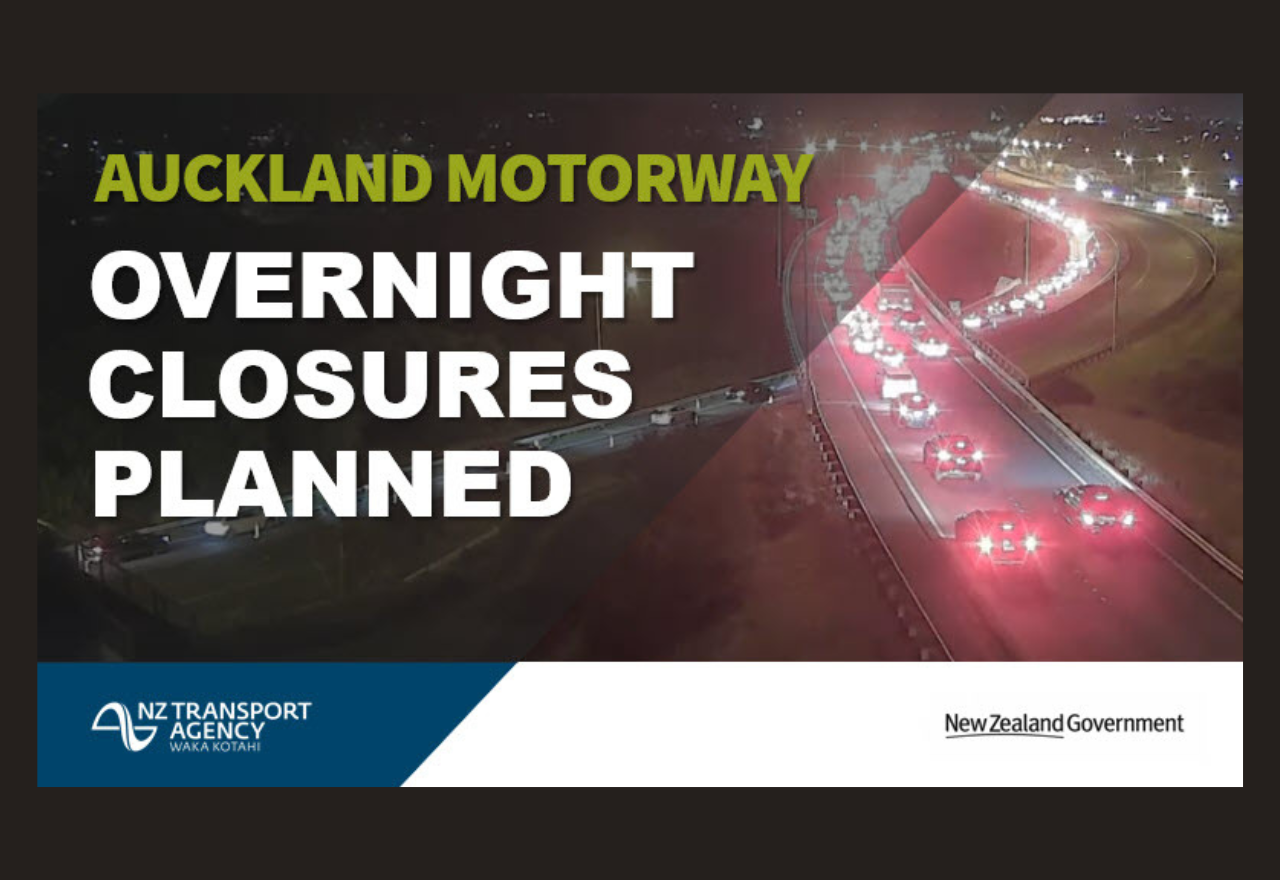 Auckland Overnight Motorway Closures 31 October – 7 Nov 2025