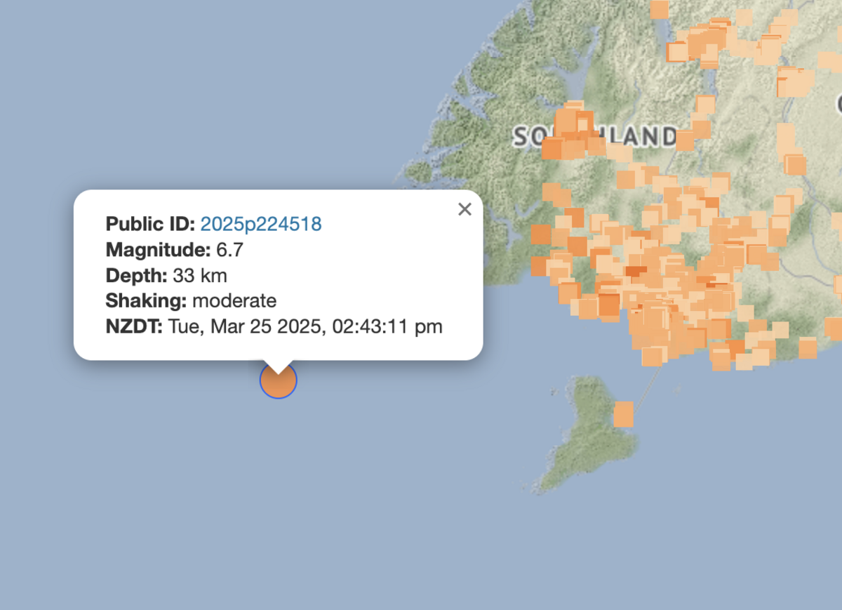 Big earthquake felt in Wānaka