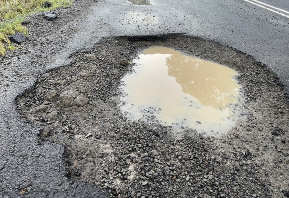 Lookout for substanital potholes after last weeks rain