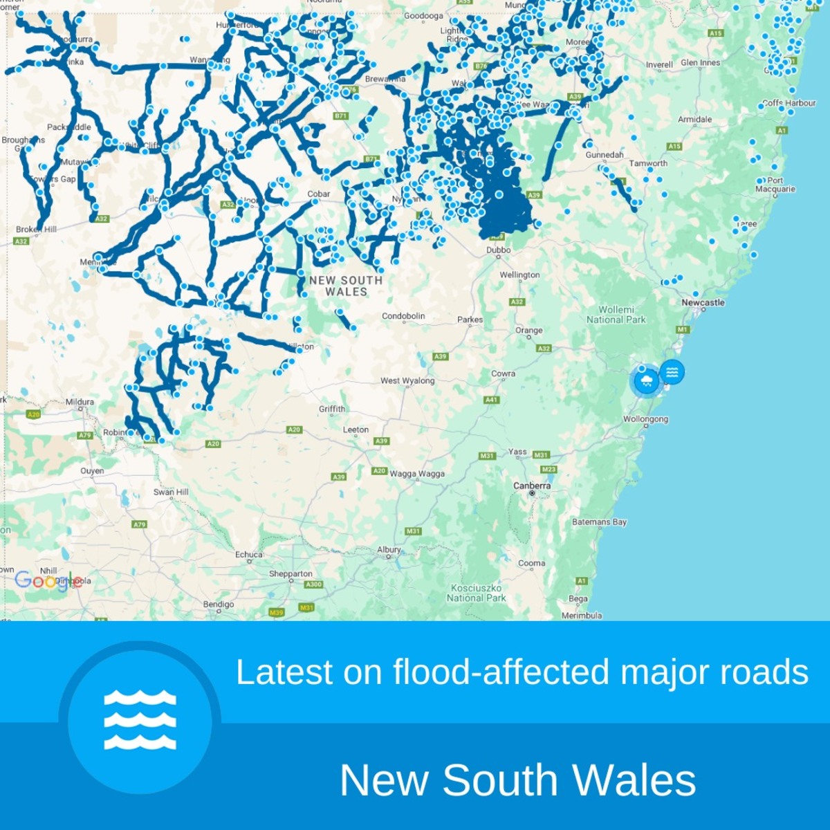 Latest NSW road closures