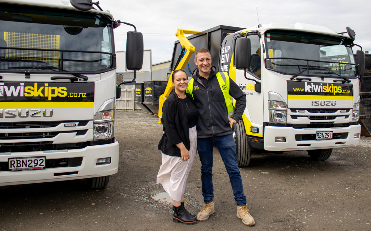Two new trucks helping drive Kiwiskips’ waste reduction mission