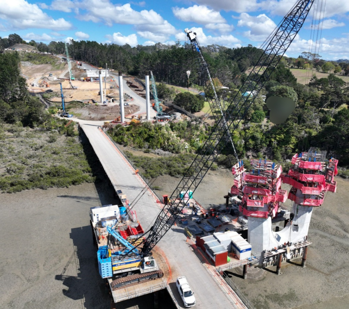 Penlink Bridge Beams Installed