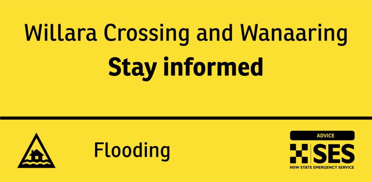 SES flood warning for Willara Crossing and Wanaaring