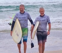 Fox makes an inspirational splash at surfing events