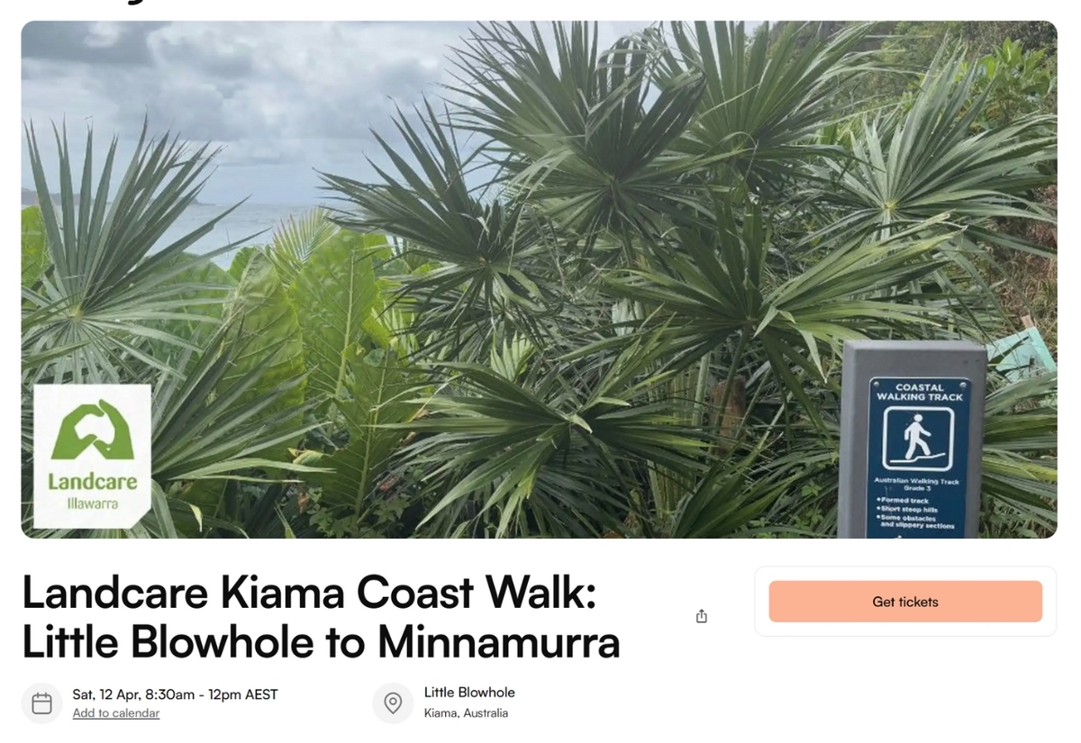 Kiama community invited to join Landcare coastal walk