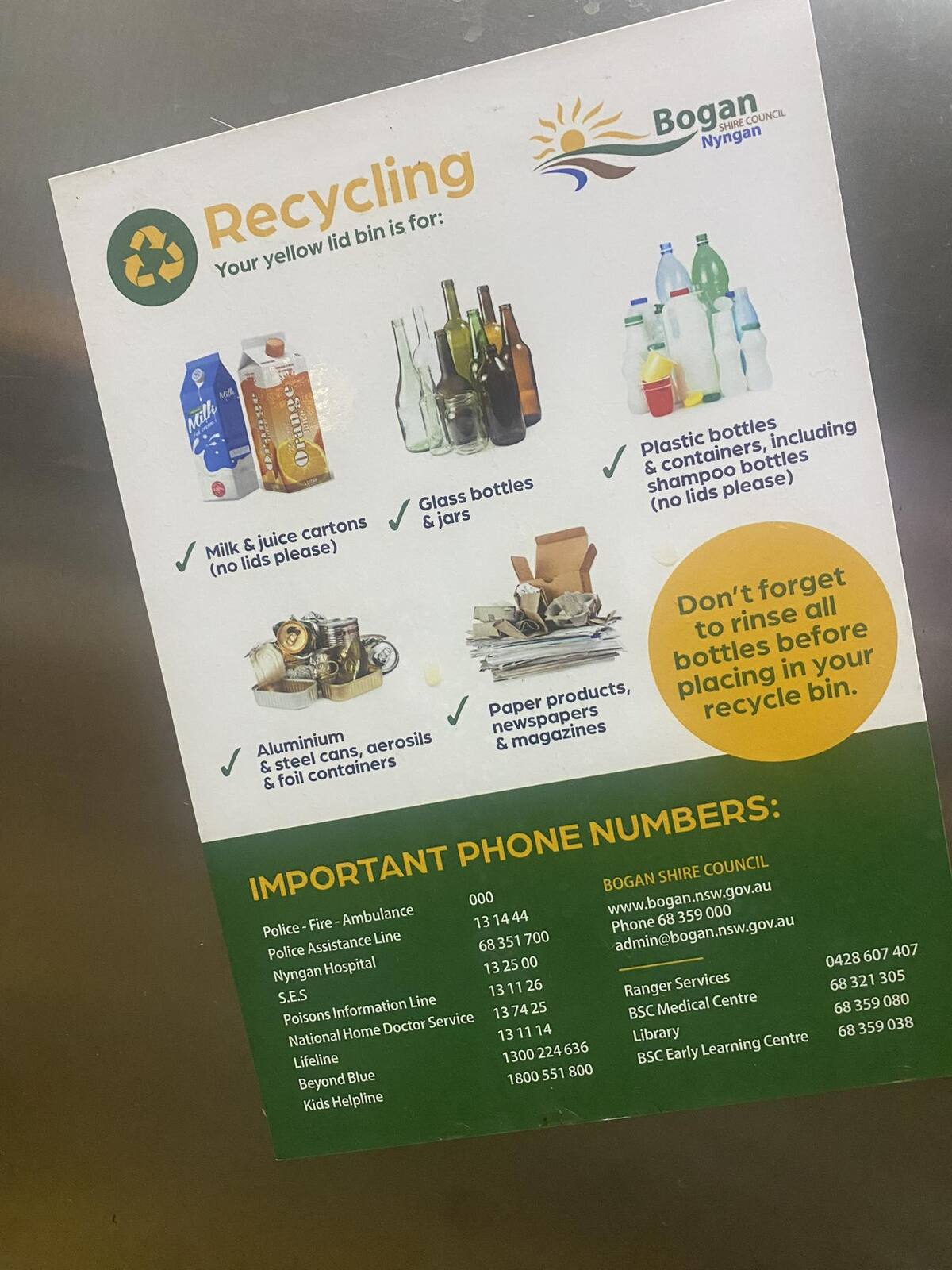 Nyngan residents asked to recycle with care
