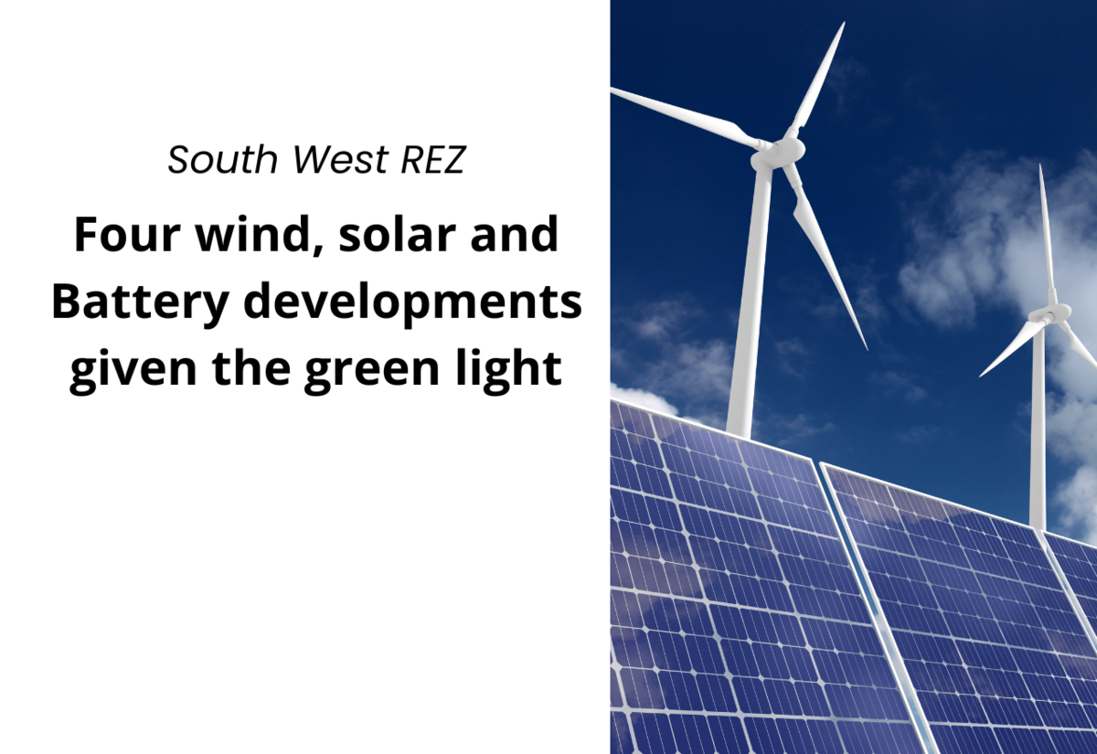 Four renewables projects announced for South West REZ