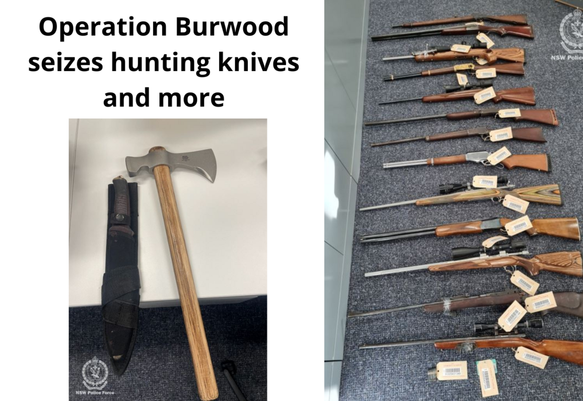 Eleven hunting knives seized in Murray River PD during Operation Brushwood 