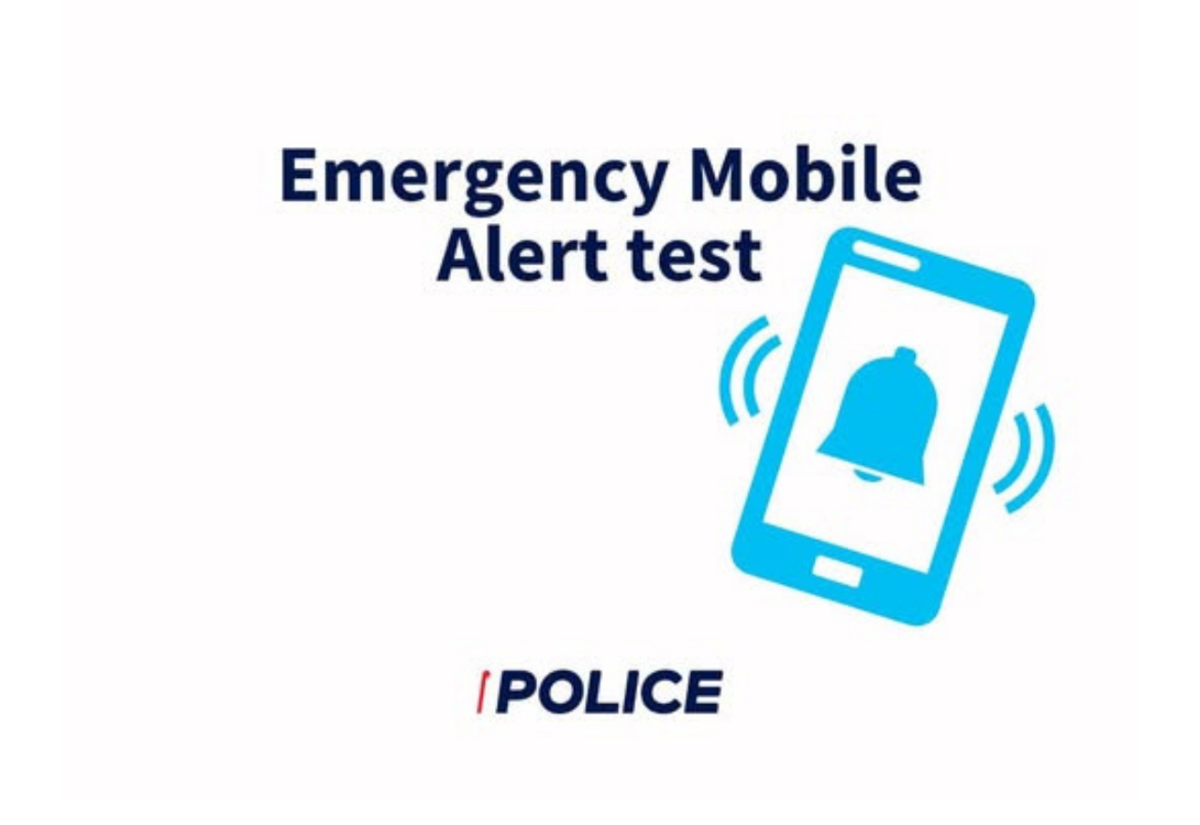 Emergency Mobile Alert (EMA) system test on Sunday